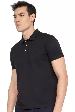 Reserva Polo Masculina Piquet Clássica Preta