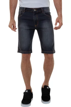 Versatti Bermuda Jeans Premium Masculina Aruba Preta