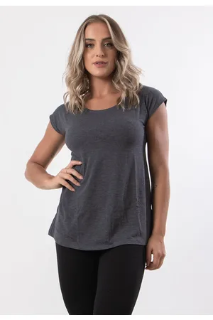 Diluxo Blusa Básica Marcela Tecido Leve Chumbo