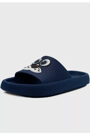 Pópidí Infantil - Chinelo Estilo Nuvem Popidi Cachorro Marinho