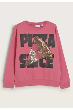 NAME IT Infantil - Blusa de Moletom Pizza