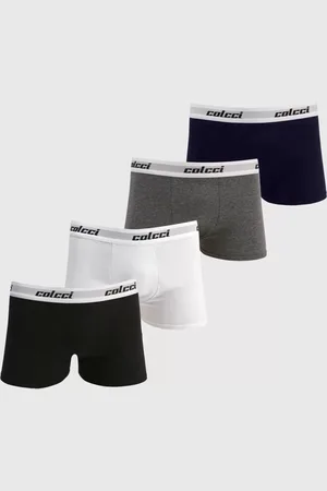 Colcci Kit 4pçs Cueca Boxer Logo Branco