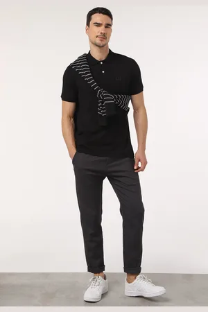GAP Camisa Polo Reta Lisa Preta