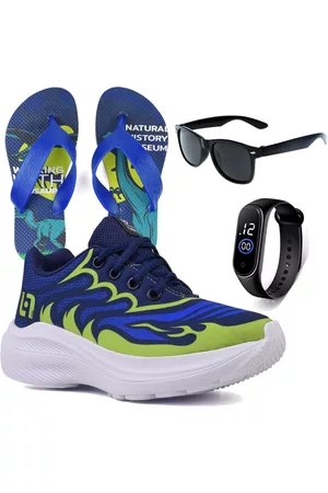CALCADOS LGHT LIGHT Infantil - Tenis Meninos Casual Marinho e + Chinelo Óculos e Relógio