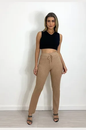 Cia do Vestido Calça Tricot Comfy Cintura Alta