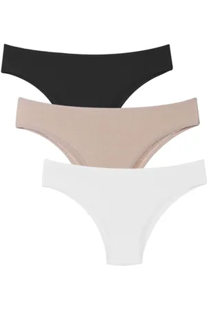 QLC SPORT Kit Calcinhas Tanga Sortida Algodão Conforto A10 3 Unidades Colorido
