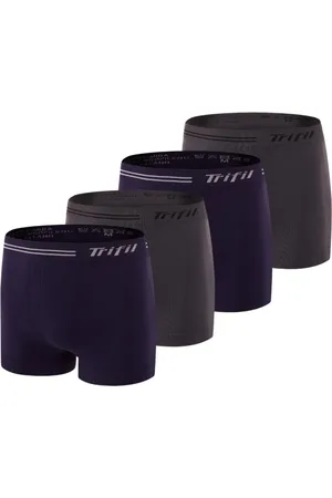 TRIFIL Kit Com 4 Cuecas Box Masculino Sem Costura Microfibra