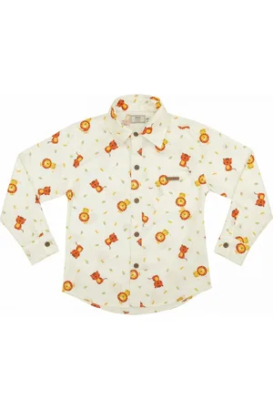 Look Jeans Infantil - Camisa Manga Longa Estampada
