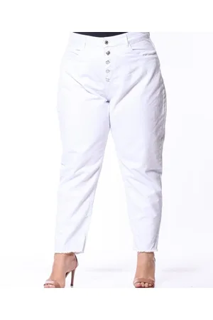 Razon Calça Feminina Sarja Plus Mom