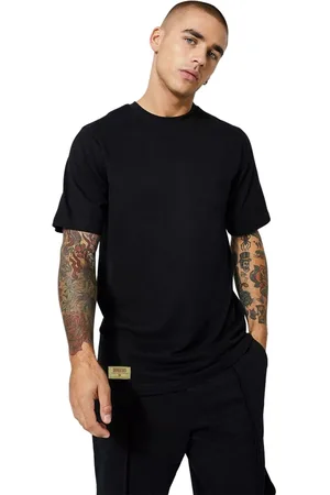 Di Nuevo Camiseta Preta Básica Algodão Premium Gola Redonda