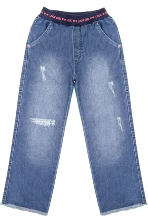 Look Jeans Infantil - Calça Juvenil Wide Leg Jeans