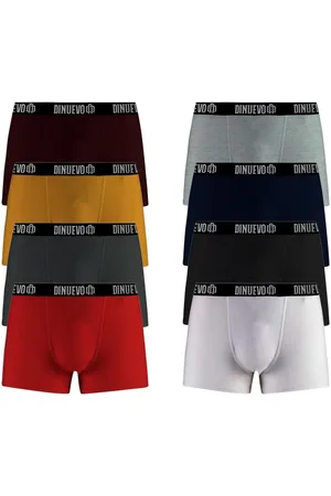 Di Nuevo Kit 5 Cuecas Box Boxer Cores Aleatórias em Algodão Confortável