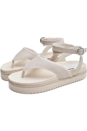 DUBUY Sandália Feminina Papete 2046FG Off-White