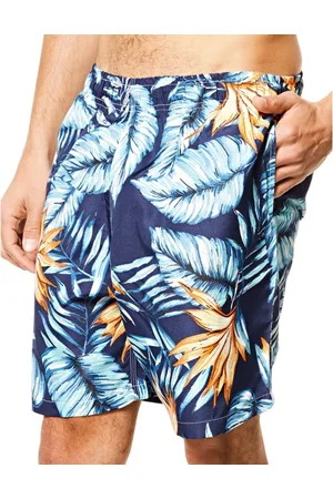 RAIZZIS Bermuda Masculina Short Praia Estampado Marinho