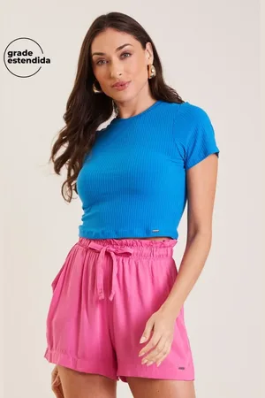 Marialicia Shorts Feminino Curto com Cordão Decorativo