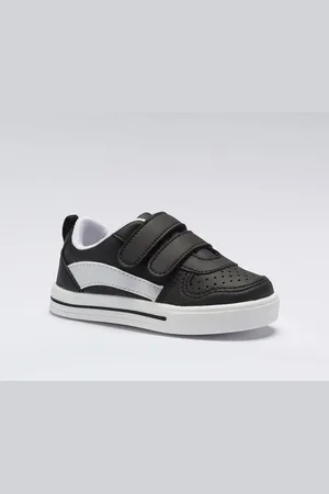 Pequito Infantil - Tênis Unisex Casual Calce-Fácil Listra Branca