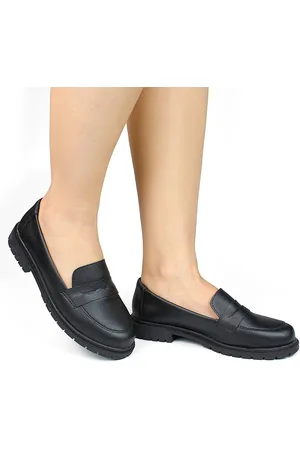 Donatella Shoes Sapato Feminino Mocassim Tratorado Bico Redondo Confort Oxford
