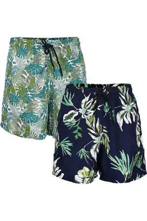 RAIZZIS Kit 2 Bermuda Masculina Short Praia Estampado Ajuste Cordão