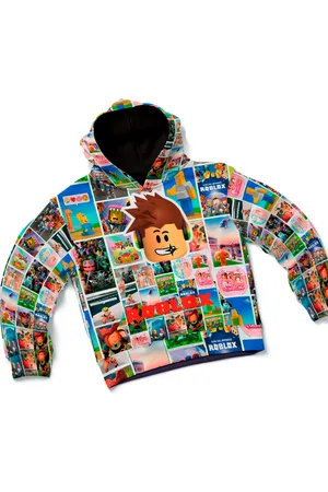 Blusa Moletom Infantil Flanelado Roblox Preto