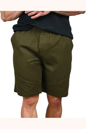 RAIZZIS Bermuda Masculina Sarja Ajuste Elastico Militar