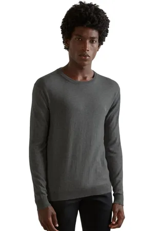 Reserva Suéter Masculino Tricot Basico Gola Careca Chumbo Mescla