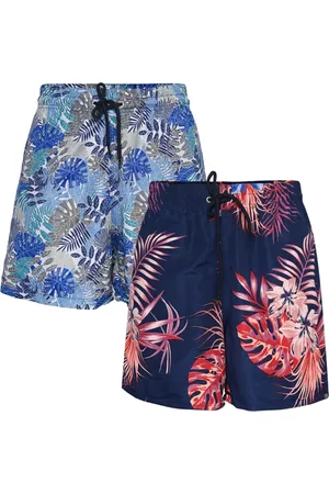 RAIZZIS Kit 2 Bermudas Short Masculino Conforto Verão Praia Piscina Marinho