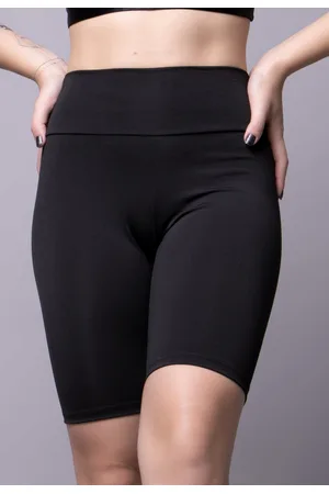 Bella Fiore Modas Bermuda Ciclista Suplex Short Cos Alto Cintura Alta De Academia Fitness
