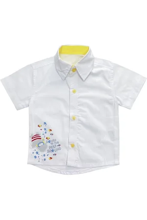 Look Jeans Infantil - Camisa c/ Silk Branca