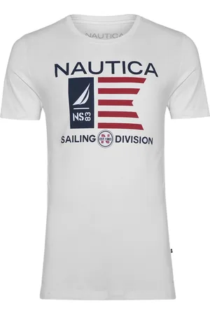 Nautica Camiseta Masculina Flag Sailing Division Branca