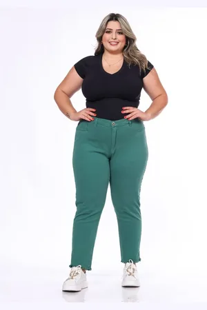 Razon Calça Cigarrete Feminina Sarja com Elastano Plus