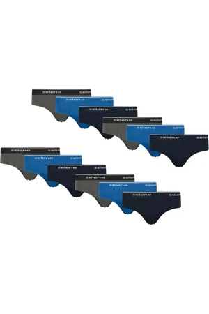 Selene Kit Com 12 Cuecas Slip Masculina De Algodão Original
