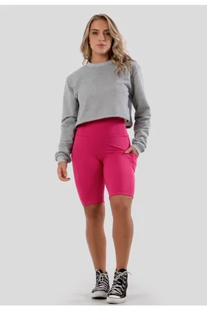 Rioutlet Bermuda Biker Com Bolso Pink