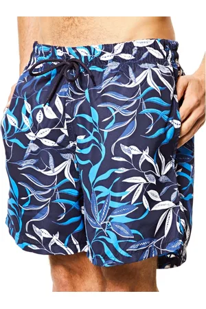 RAIZZIS Bermuda Masculina Short Praia Estampado Ajuste Cordão Escuro