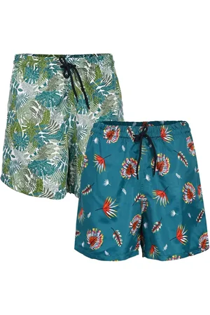 RAIZZIS Kit 2 Bermuda Masculina Short Praia Estampado Ajuste Cordão claro
