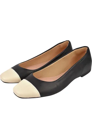 Donatella Shoes Sapatilha Feminina Boneca Bailarina Bico Quadrado Bicolor