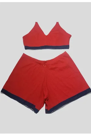 Bella Fiore Modas Baby Doll Canelado Bicolor Costura Dupla Com Detalhe Em Renda