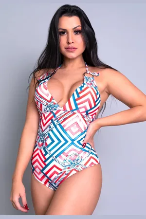 Mvb Modas Maiô Bojo Liso Moda Praia Verão Estampado Chevron