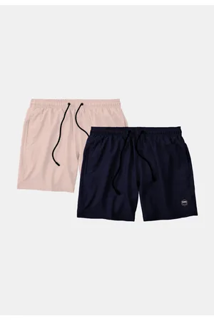 Life Kit 2 Shorts Masculino Básico Liso Bermuda Praia Mauricinho Tactel /Rosa