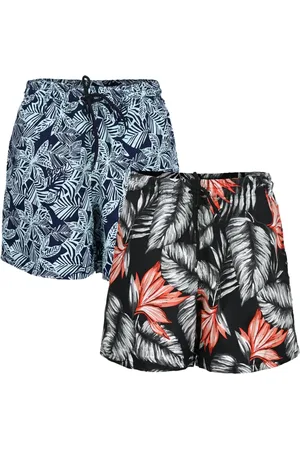 RAIZZIS Kit 2 Bermudas Estampada Praia Piscina Promoção da Fábrica