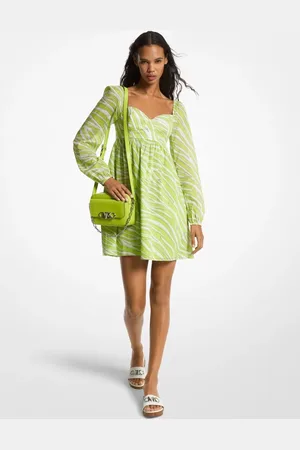 Michael Kors Vestido Curto Estampa De Zebra Ms381jh8ej321