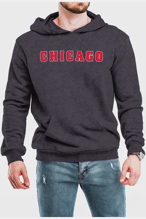 Benellys Moletom Canguru Flanelado com Capuz Chicago Chumbo