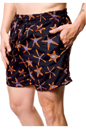 RAIZZIS Bermuda Masculina Short Praia Estampado Ajuste Cordão