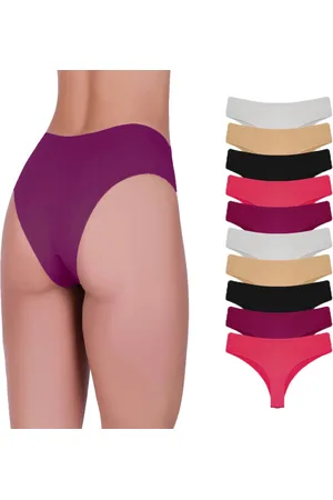 QLC SPORT Kit 10 Calcinhas Tanga Corte A Laser Microfibra Sortida Colorido