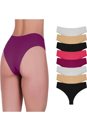 QLC SPORT Kit 8 Calcinhas Tanga Corte A Laser Microfibra Sortida Colorido