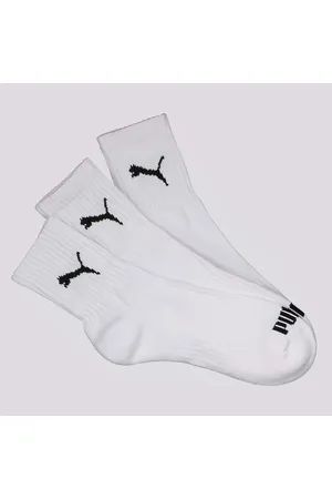 PUMA Kit Meia Cano Médio 3 Pares Branca