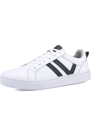 Mr. Gutt Tênis Casual Couro Branco com Preto