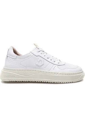 Democrata Tênis De Couro Masculino Denim Block 240501