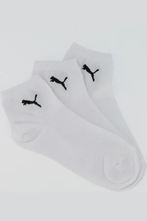 PUMA Kit Meia 15 Pares Cano Médio Branca
