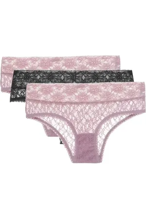 LOUNGERIE Kit 3 Calcinhas Caleçon Sweet Lace Preto/Quail