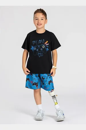 Molekada Infantil - Conjunto Curto Menino Blusa e Bermuda Play